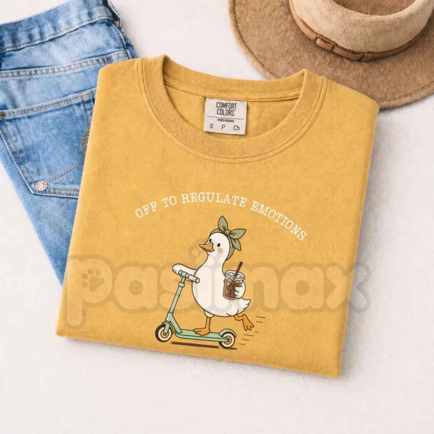 Comfort Colors® Silly Goose Therapist T-Shirt – "Off To Regulate Emotions" Graphic Tee, Mental Health Counselor Unisex Top