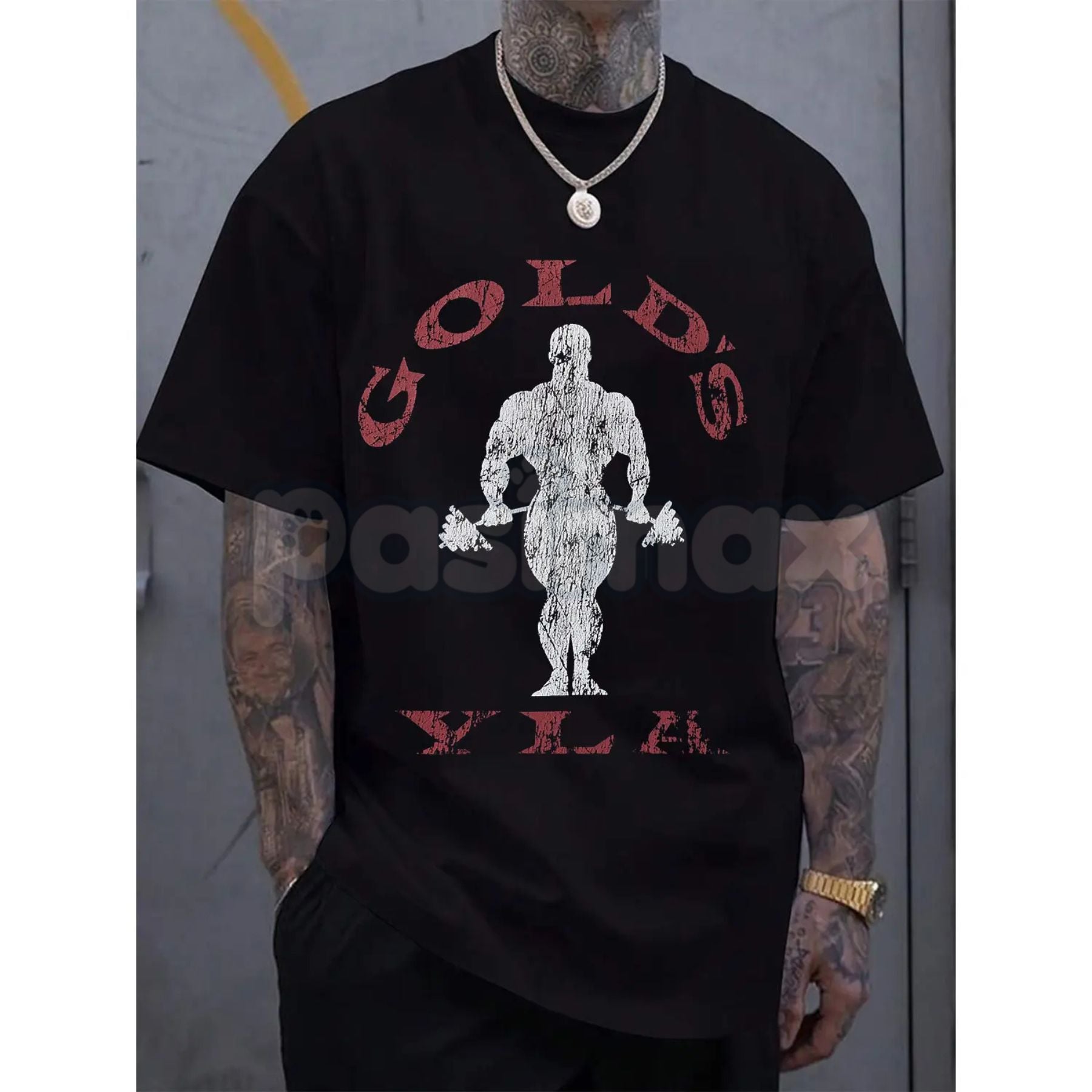 Gold's Gym Vintage Distressed Weightlifting Tee – Pasimax