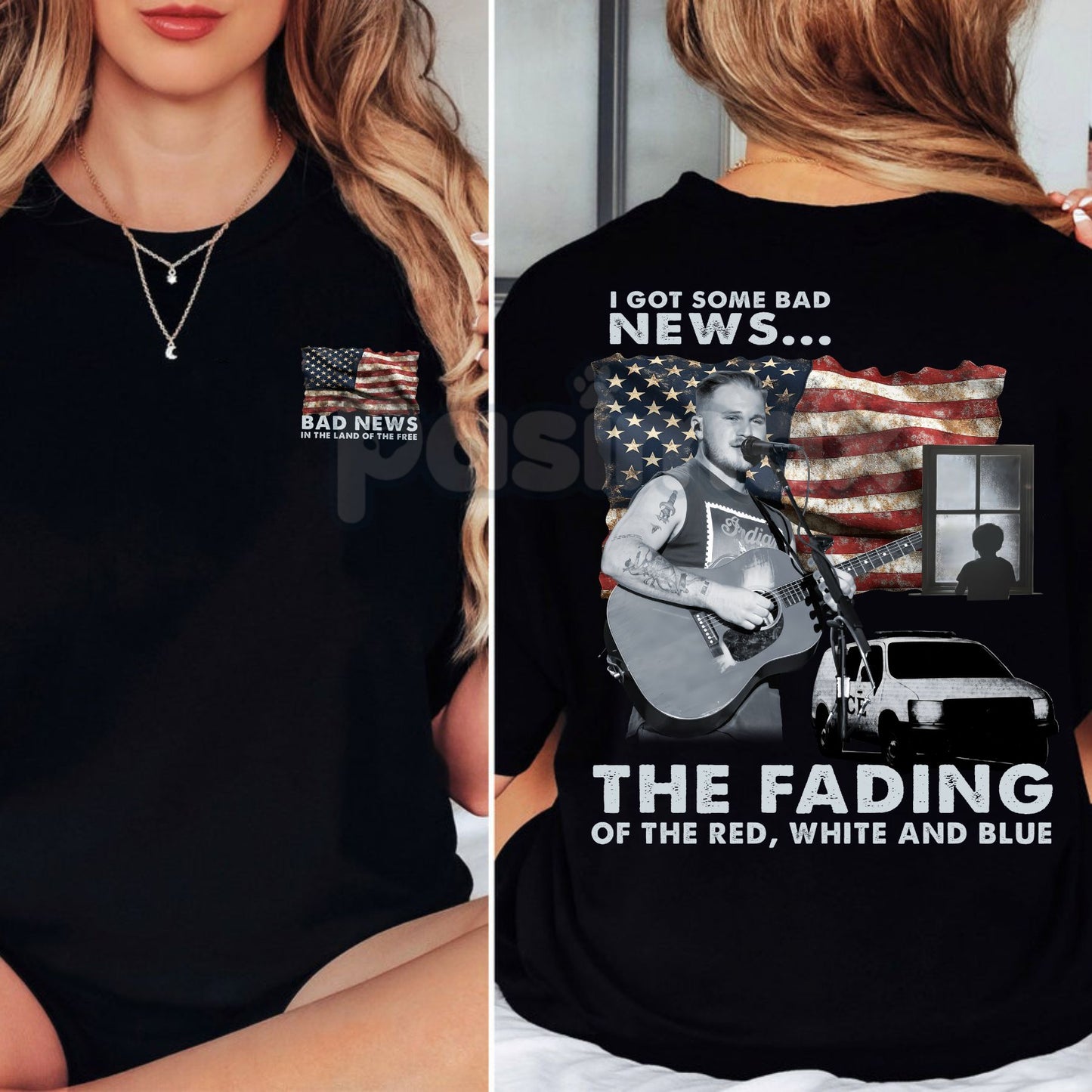 Distressed Americana T-Shirt - Fading Red, White & Blue Graphic Tee, Retro Patriotic Apparel, Unisex Vintage Style