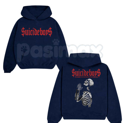 Prayer Skulls Print Hoodie – Vintage Gothic Skeleton Graphic Pullover, Dark Aesthetic Tattoo Art Sweatshirt, Edgy Unisex Streetwear
