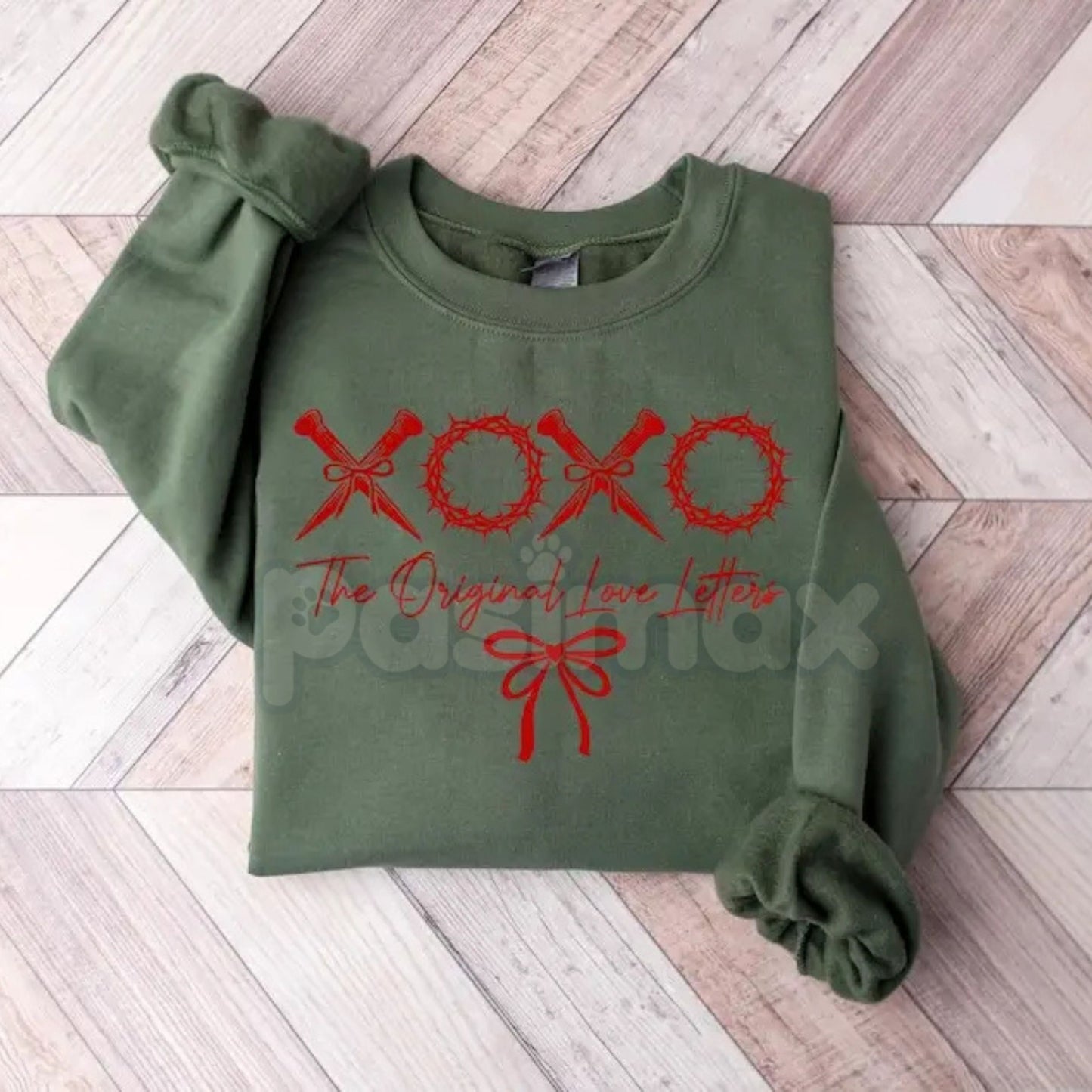 XOXO The Original Love Letters Sweatshirt | Romantic Vintage Aesthetic Crewneck | Valentine's Day Graphic Jumper | Minimalist Love Letter Shirt