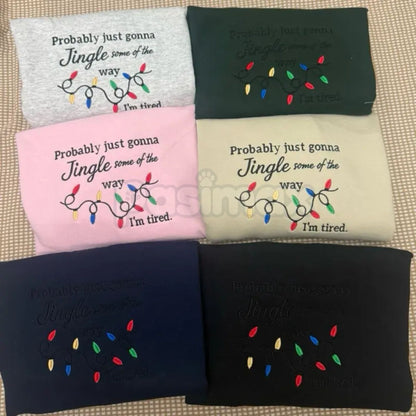 Funny Christmas Embroidered Sweatshirt – Holiday Humor Crewneck