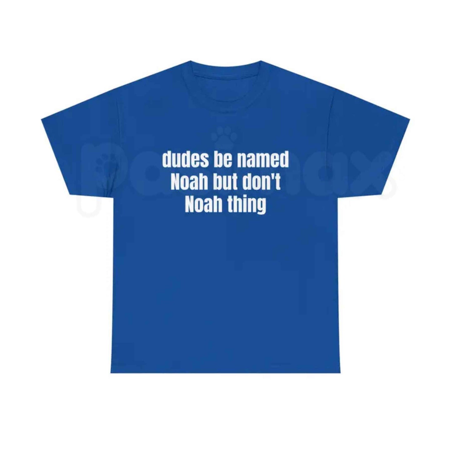 Dudes Be Named Noah But Dont Noah Thing T Shirt – Funny Name Pun Graphic Tee, Sarcastic Witty Wordplay Unisex Classic Vintage Cotton Shirt