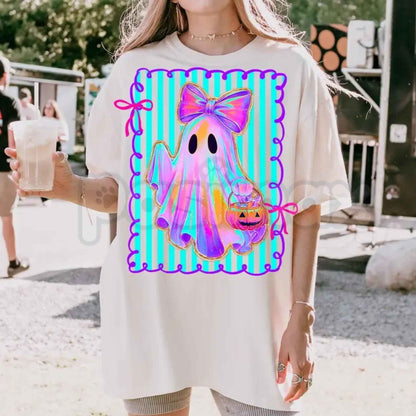 Cute Preppy Ghost Coquette Graphic T-Shirt