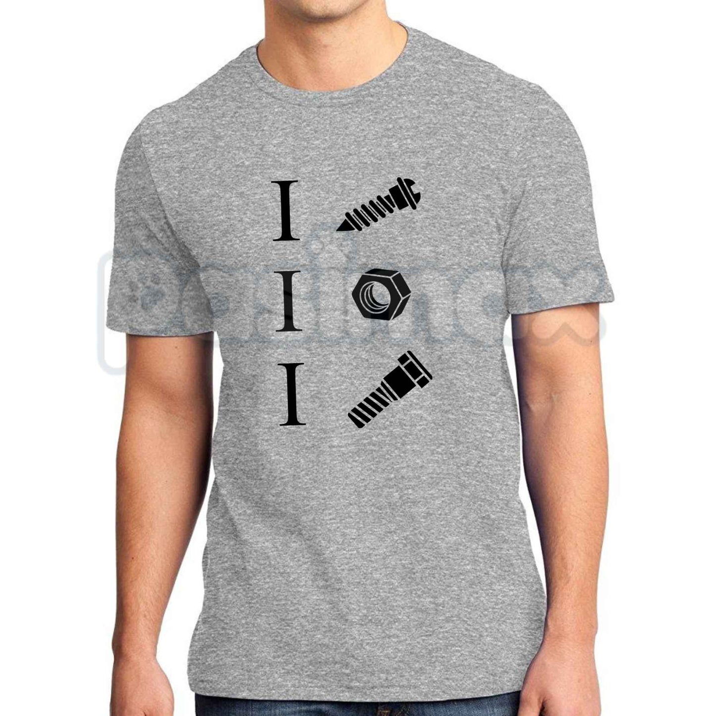 I Screw I Nut I Bolt Graphic T-Shirt – Funny Mechanic Hardware Wordplay Unisex Cotton Shirt