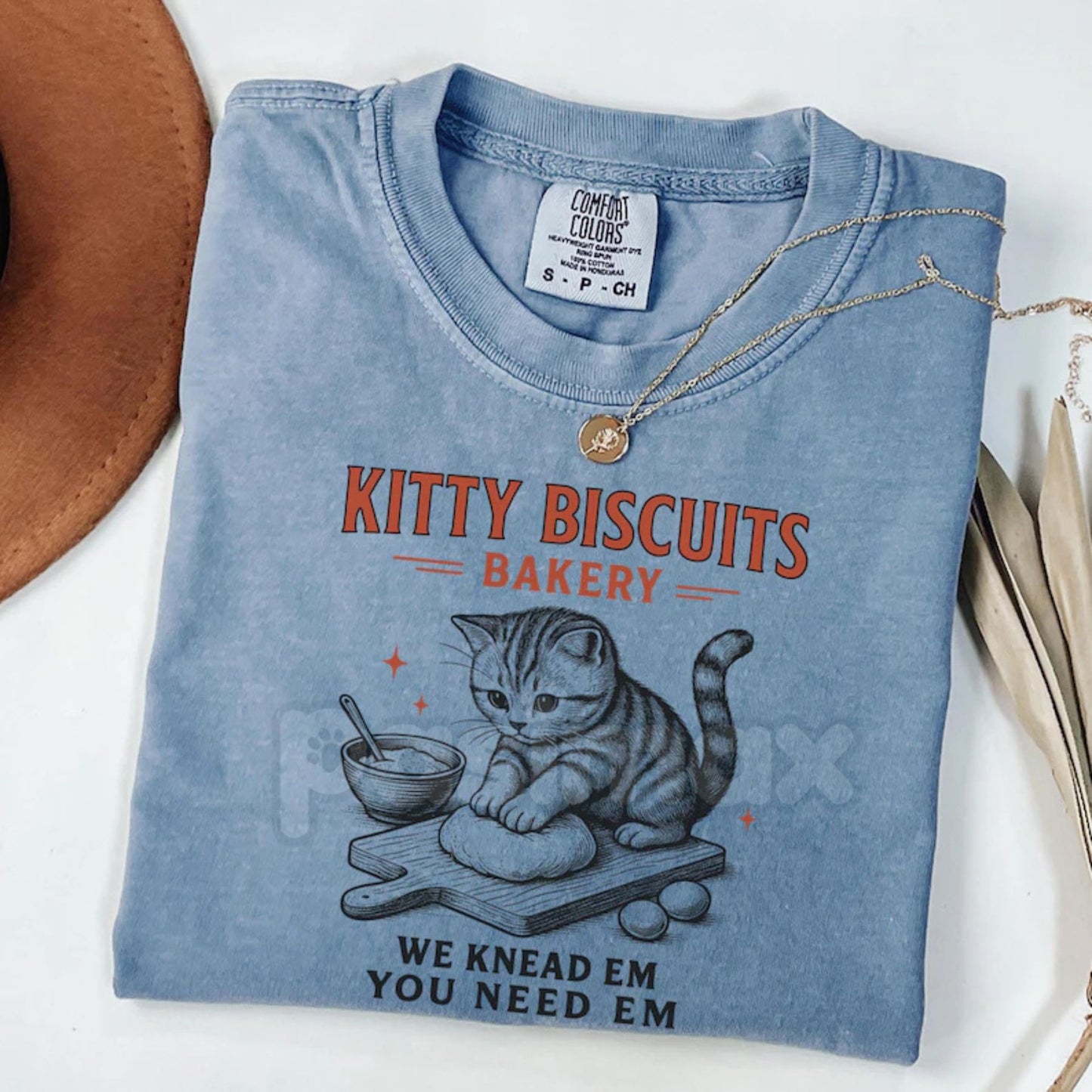 Comfort Colors® 'Sourdough Cat' Funny Meme T-Shirt – Cat Shirt, Retro Feline Humor Tee, Cozy Bread Lover Gift