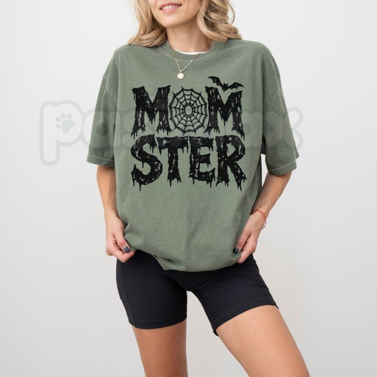 Comfort Colors® Halloween Mom T-Shirt – Funny Momster Spooky Mama Graphic Tee, Vintage Halloween Unisex Top & Gift