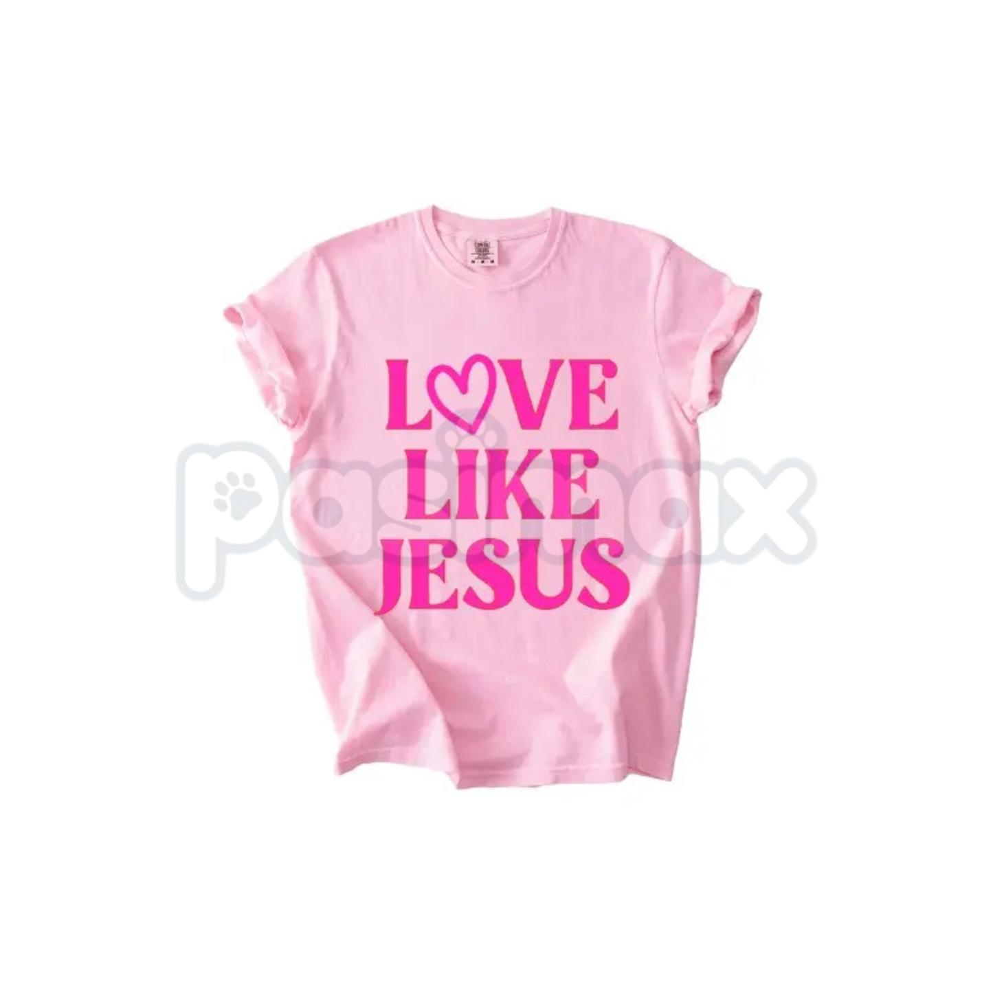 Comfort Colors® LOVE Like Jesus Valentine's Day T-Shirt – Christian V-Day Graphic Tee, Religious Heart Shirt, Faith-Based Gift for Women