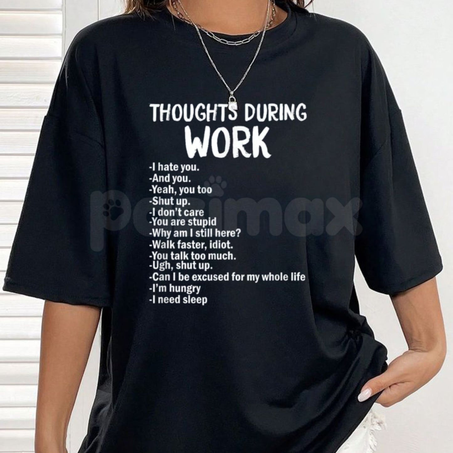 Funny Sarcastic "I Hate Work" T-Shirt - Humorous Anti-Work Graphic Tee, Premium 100% Cotton Corporate Satire Top, Witty Sarcastic Office Humor Shirt, Casual Shortsleeve Employee Gift, Soft Lived-In Relatable Workday Apparel