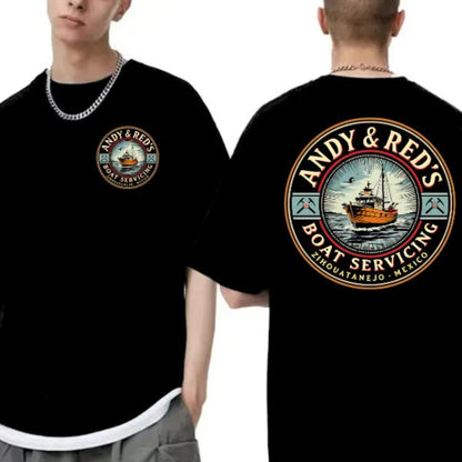"Andy & Red's Boat Servicing" T-Shirt - Shawshank Redemption Inspired Tee, Movie Fan Apparel