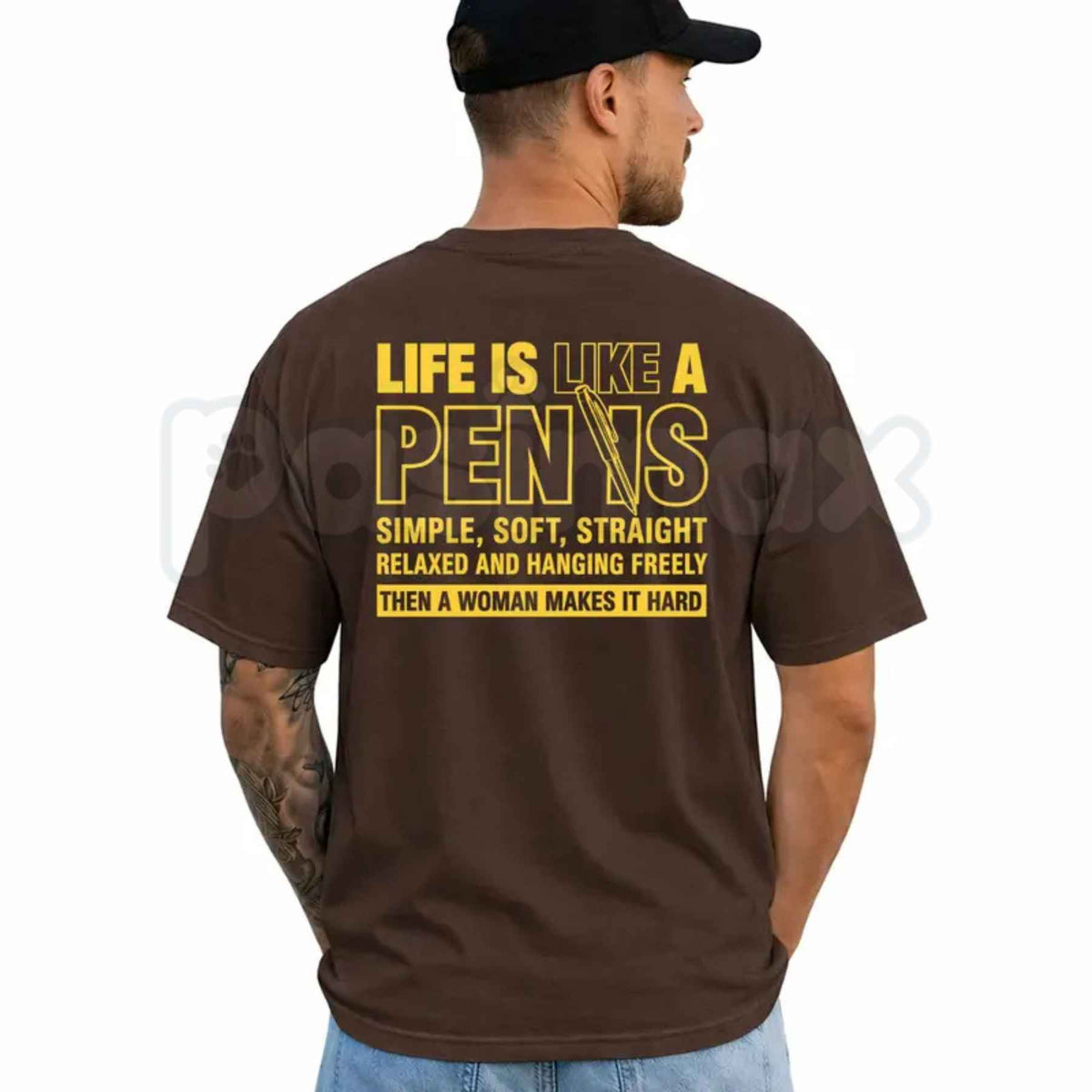 Funny Life Is Like A Pen T-Shirt – Sarcastic Humor Short Sleeve Unisex Tee