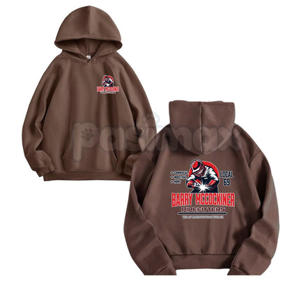 Barry McCockiner Pipefitters Local 69 Hoodie – Funny Parody Workwear Pullover, Sarcastic Trade Humor Apparel, Unisex