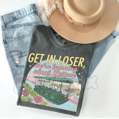 Comfort Colors® "Get In Loser" Magical Journey T-Shirt – Playful Future Land Graphic Tee, Aesthetic Retro Theme Park Trip Shirt, Trendy Vacation Top