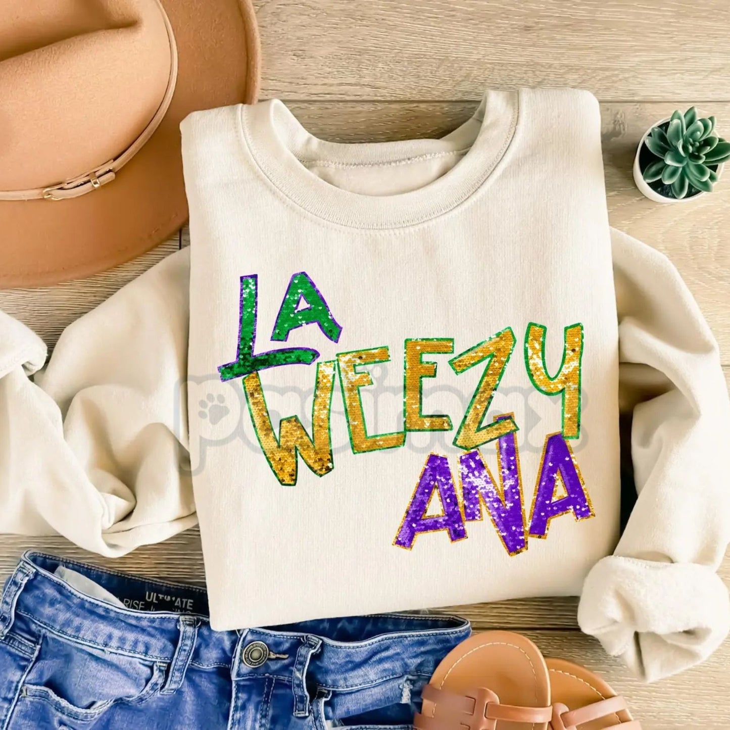 La Weezy Ana Sweatshirt | New Orleans Hip Hop Crewneck | Louisiana Pride Graphic Shirt | Lil Wayne Inspired Jumper | Aesthetic NOLA Streetwear | Southern Rap Legend Pullover