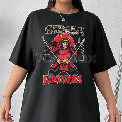 Funny Samurai Pun T-Shirt – "Let's Katana Around" Humor Graphic Tee | Japanese Culture Gift for Men, Katana Sword Joke Apparel