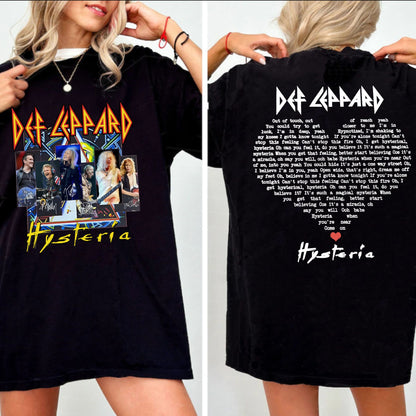 Hysteria Classic Rock T-Shirt - Def Leppard 1987 Album Vintage Tee, Unisex Music Apparel