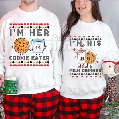 Matching Naughty & Nice List Christmas Sweatshirts | Funny Holiday Couple Sweaters | Sarcastic Christmas Duo Set | Adult Holiday Gift