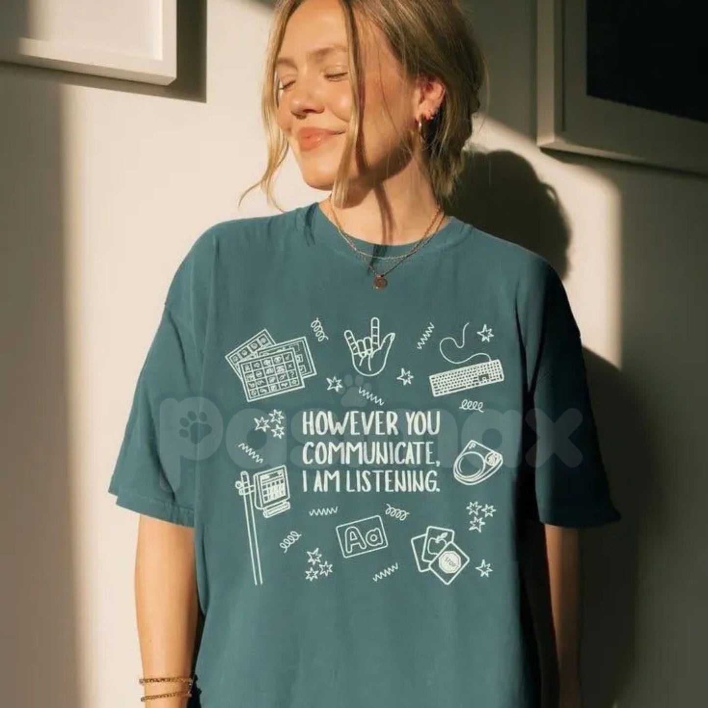 Comfort Colors® "Everyone Deserves Communication" T-Shirt – Aesthetic SLP Advocacy Tee, Neurodiversity Speech Therapy Shirt, Inclusive Communication Advocate Gift