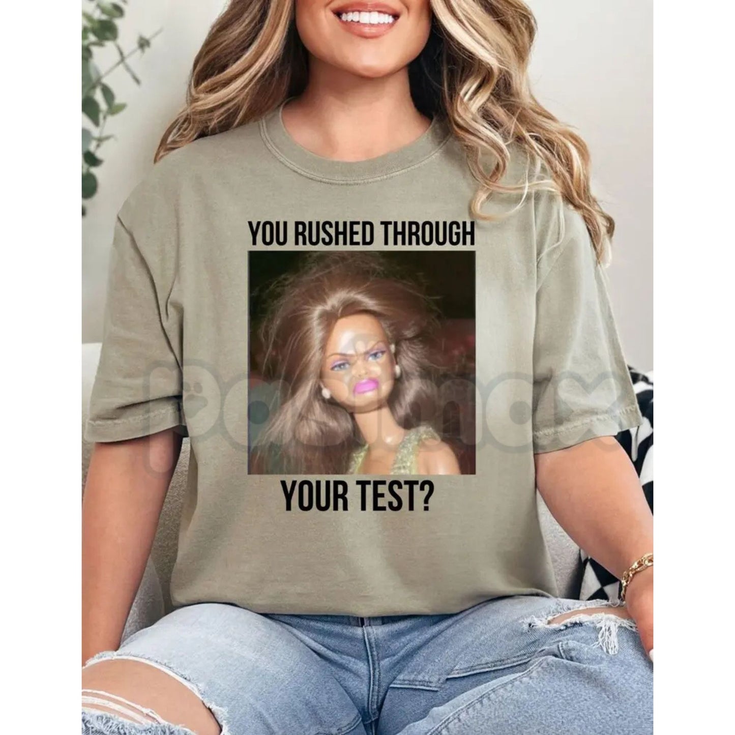 Comfort Colors® "Testing Era" Teacher T-Shirt – Funny Retro Doll Meme Testing Day Tee, State Testing Coordinator Shirt, Final Exam Week Team Gift