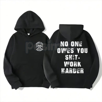 Work Harder Skull Shirt – Gritty Relentless Grinder Hoodie & Streetwear Men's Father's Day Sweatshirt