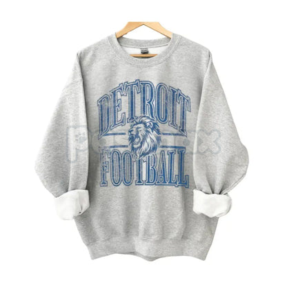 Vintage All Team Football ASH GREY Crewneck Sweatshirt – Retro Collegiate Sports Fan Gear