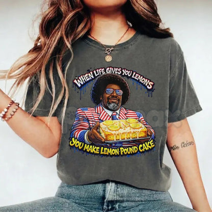 Comfort Colors® Afroman "Case Closed" Lemon Pound Cake T-Shirt – Funny Hip Hop Viral Graphic Tee, Sarcastic Lemon Cake Shirt, 2026 Retro Music Fan Gift