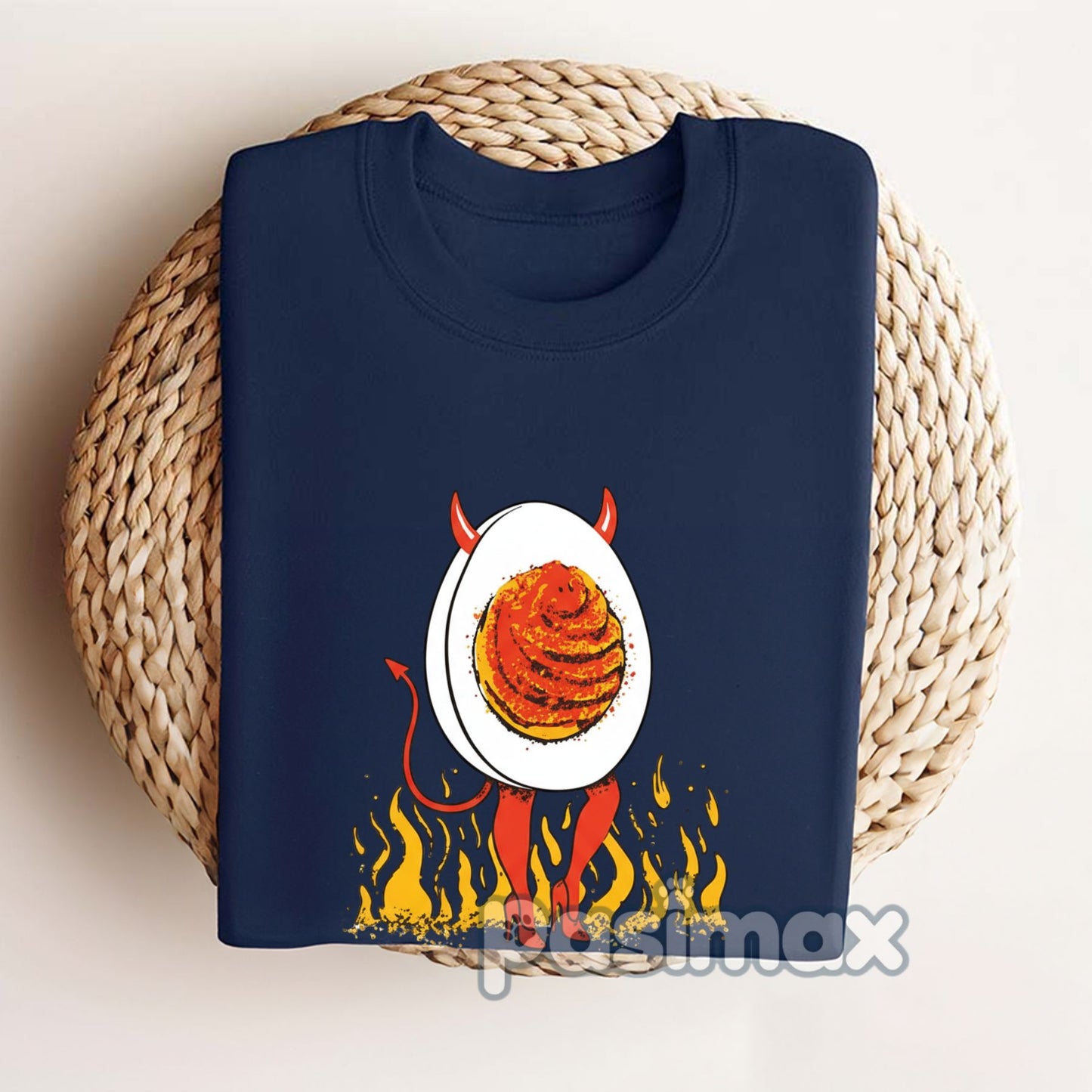 Deviled Egg Enthusiast Graphic T-Shirt - Foodie Fan Apparel, Retro Egg Tee