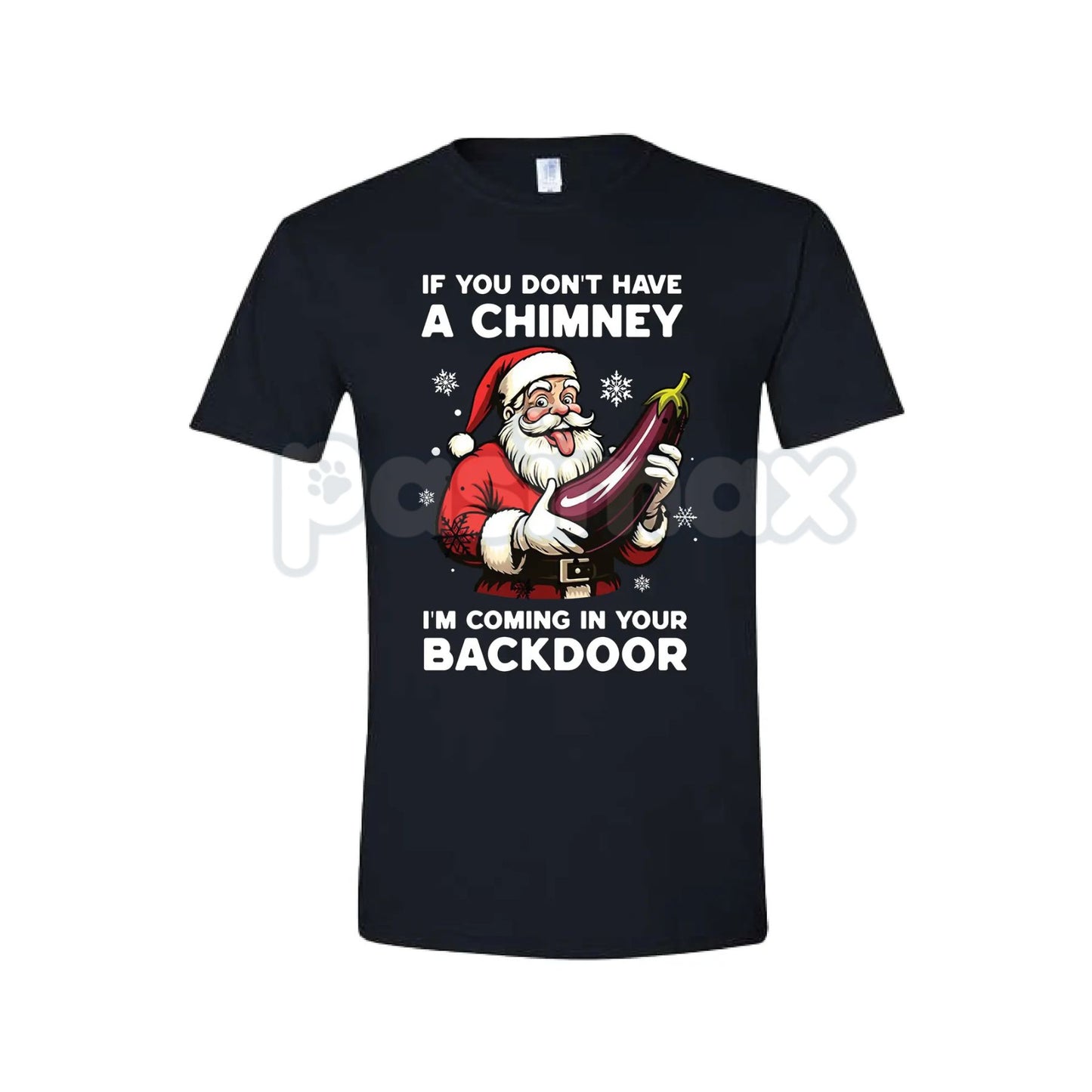 Backdoor Santa Christmas Joke T-Shirt - Funny Naughty Holiday Slogan Tee, Retro R&B Music Gift, Soft & Comfortable Xmas Top