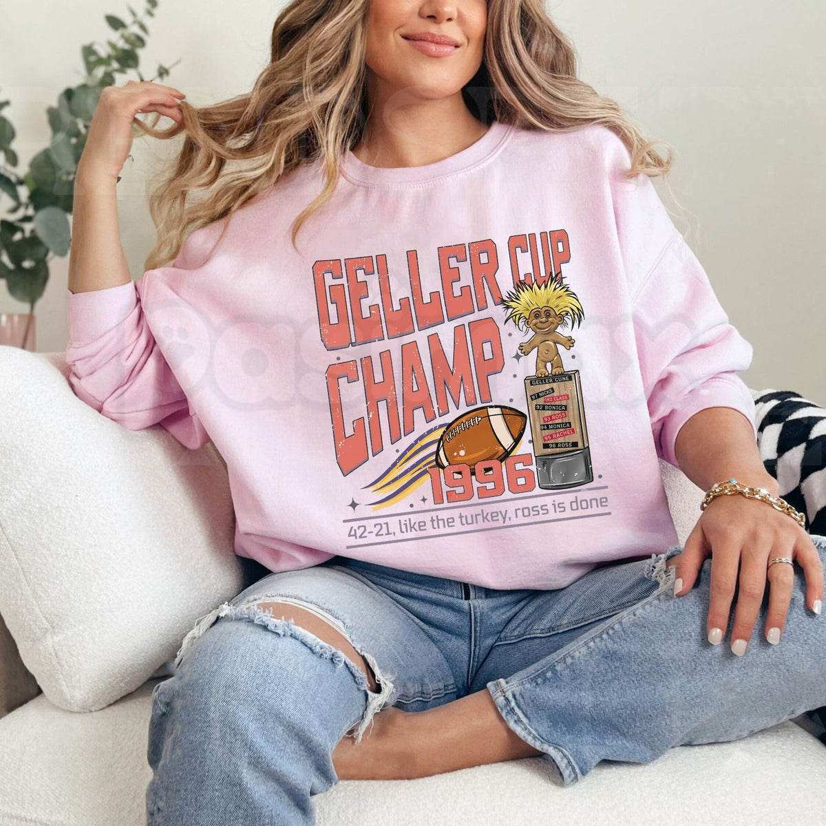 Geller Bowl Friendsgiving Sweatshirt | Retro Friends Thanksgiving Graphic Crewneck