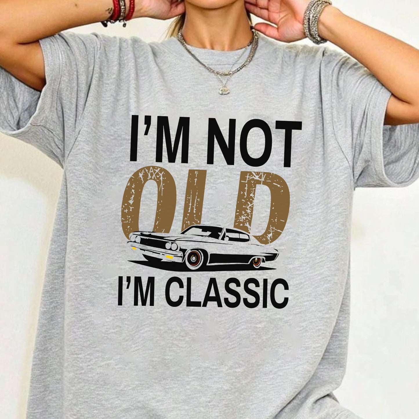 "I’m Not Old I’m Classic" Vintage Car T-Shirt - Funny Men’s Tee, Soft Cotton Classic Car Apparel