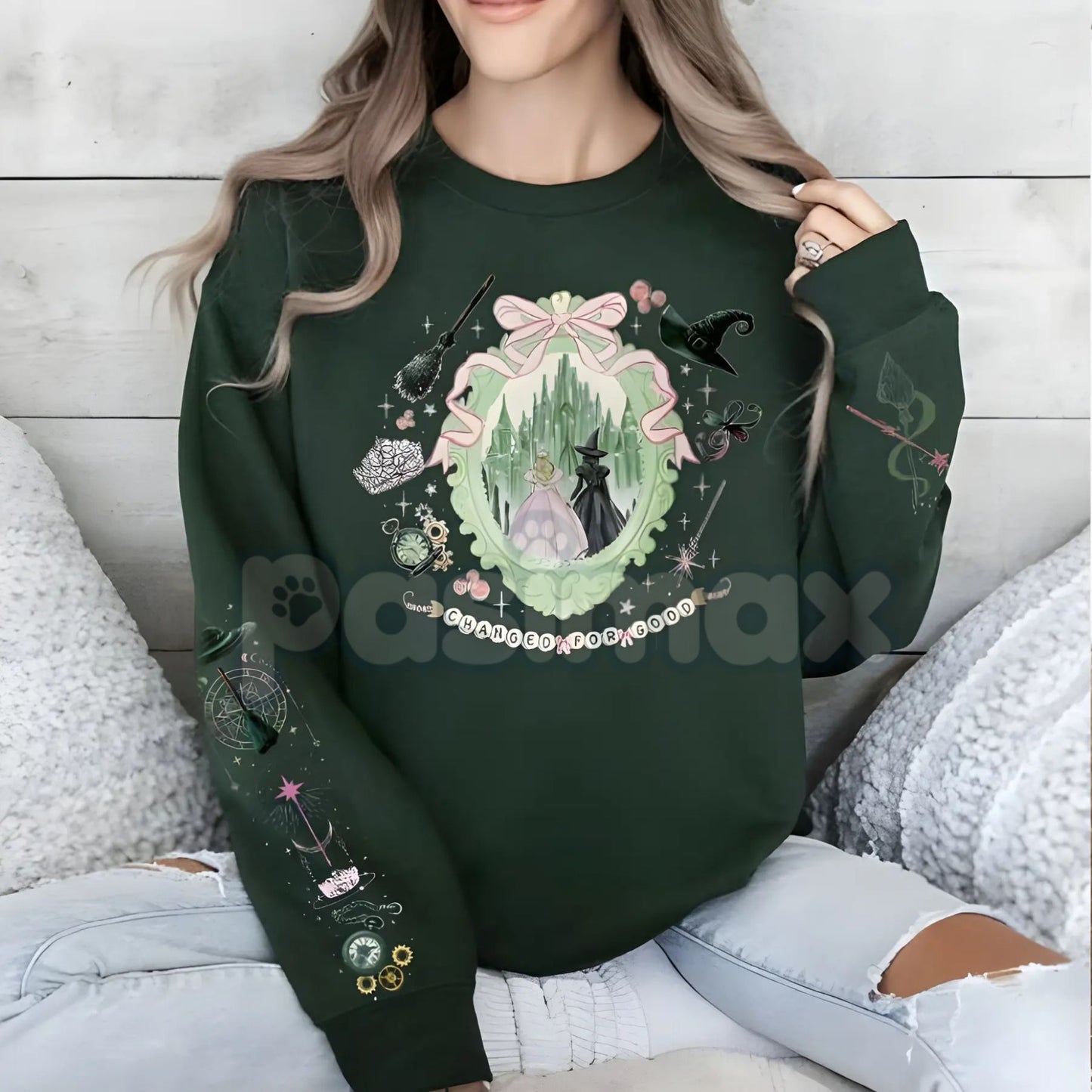 Enchanted Emerald Friendship Sweatshirt – Magical Best Friend Matching Crewneck