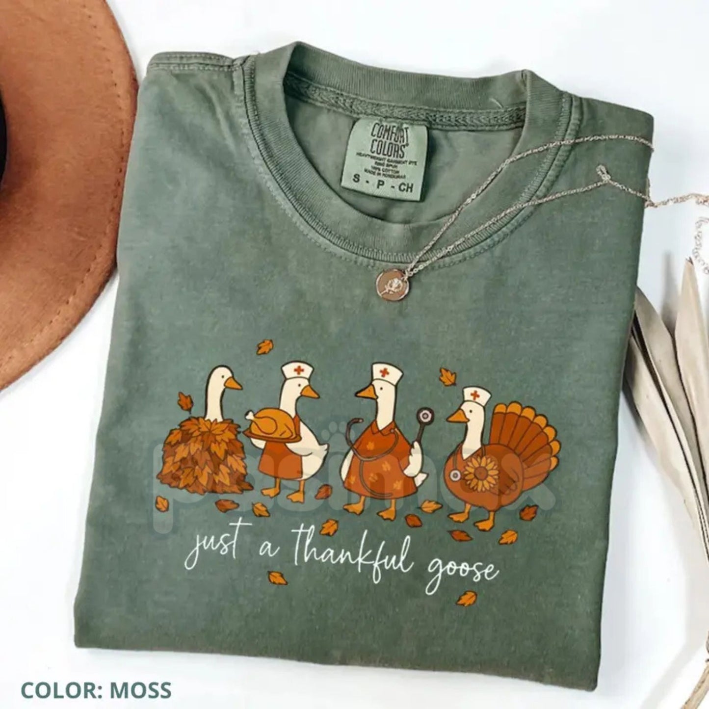 Comfort Colors® 'Thanksgiving Nurse - Goose Is Loose' T-Shirt – Funny Holiday RN Apparel, Whimsical Comfort Tee