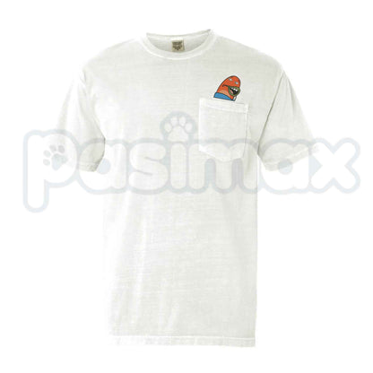 Comfort Colors® Embroidered "Fish Memes" Pocket T-Shirt – Witty Fishing Humor Graphic Tee, Novelty Fisherman Unisex Top