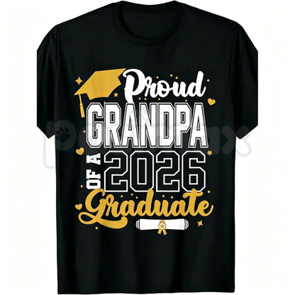 Class of 2026 Graduate "Proud Mom" T-Shirt – Senior 2025-2026 Graduation Design, Premium 100% Cotton Unisex Milestone Top, Soft Lived-In Heavyweight High School & College Fan Shirt, Made in USA