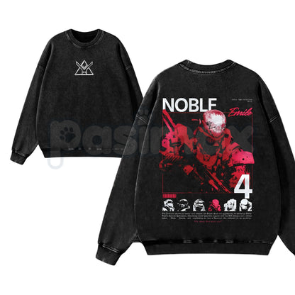 Noble Team Halo Reach T-Shirt – Remember Reach Unisex Graphic Tee, Lightweight Vintage Washed Cotton Gaming Streetwear