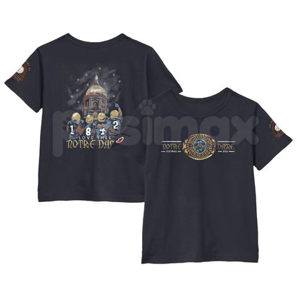 Toddler Notre Dame "The Shirt" 2026 – Official Collegiate Wear Navy Fighting Irish Tee, Premium 100% Cotton ND Football Graphic Top, Soft Lived-In Heavyweight Youth Fan Shirt, Made in USA