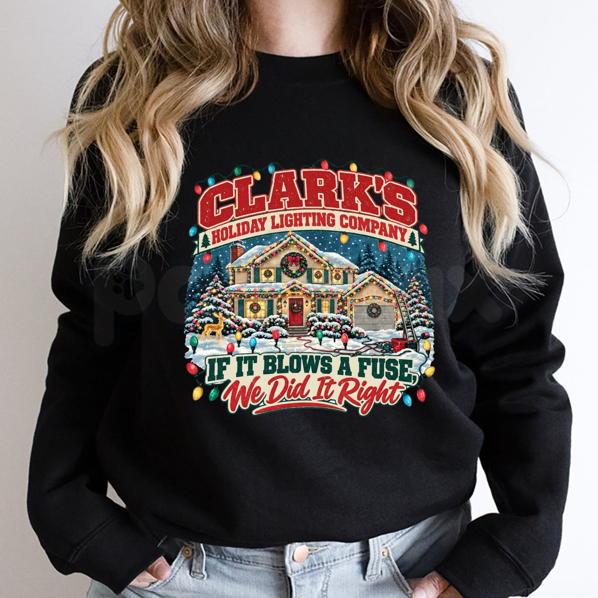 Clark’s Holiday Lighting Co Sweatshirt | Retro Christmas Vacation Crewneck