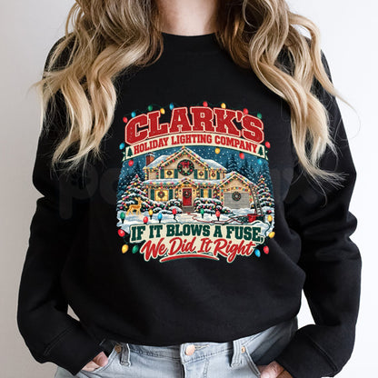 Clark’s Holiday Lighting Co Sweatshirt | Retro Christmas Vacation Crewneck