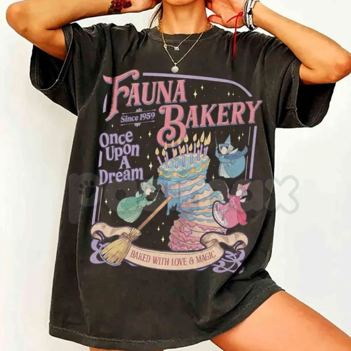 Comfort Colors® Fairy Godmother Baking T-Shirt – Baked With Love and Magic Tee, Whimsical Kitchen Graphic Shirt, Aesthetic Baker Gift, Fairy Core Pastry Top
