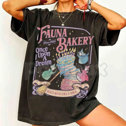 Comfort Colors® Fairy Godmother Baking T-Shirt – Baked With Love and Magic Tee, Whimsical Kitchen Graphic Shirt, Aesthetic Baker Gift, Fairy Core Pastry Top