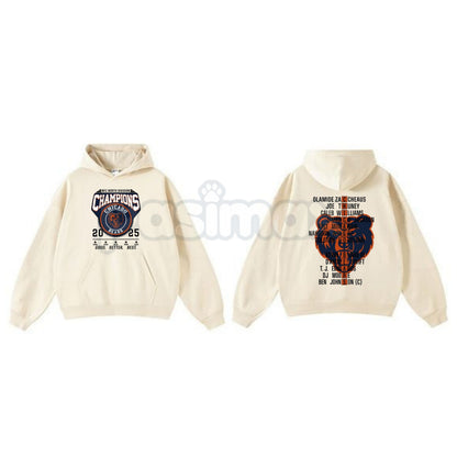 Chicago Bears NFC Champions Vintage Hoodie – Monsters of the Midway Tribute, Retro Football Streetwear, Unisex Pullover