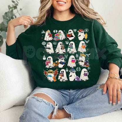 SJM Ghost Book Sweatshirt | Sarah J Maas Universe Halloween Crewneck
