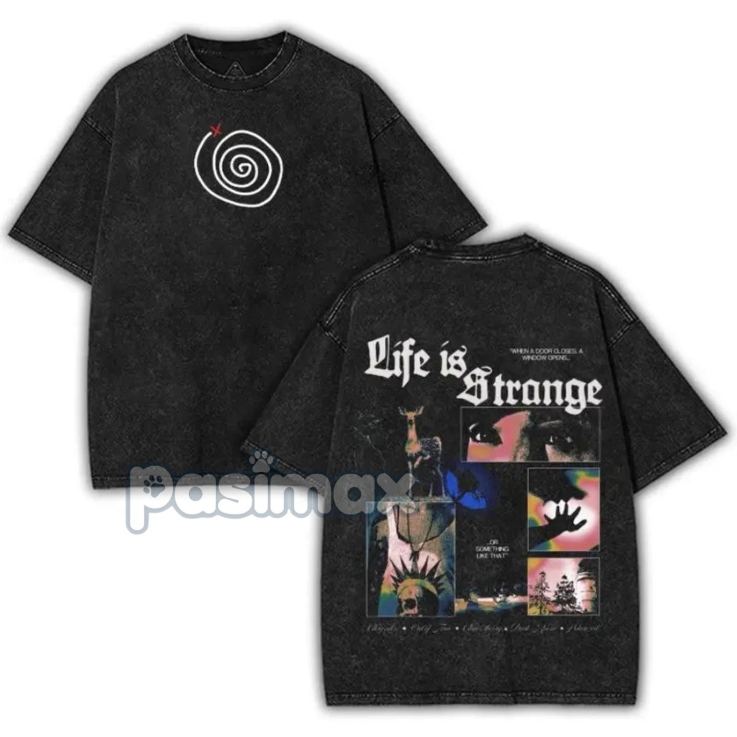 Life is Strange Washed T-Shirt – 2-Sided Vintage Retro Gaming Graphic Tee