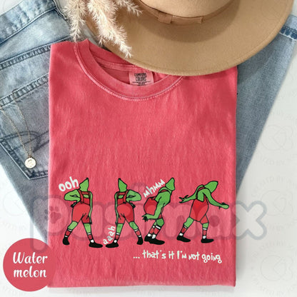 Comfort Colors® 'I'm Not Going' Slogan T-Shirt – Retro Sarcastic Quote Tee, Social Battery Low Humor Shirt, Cozy Homebody Apparel