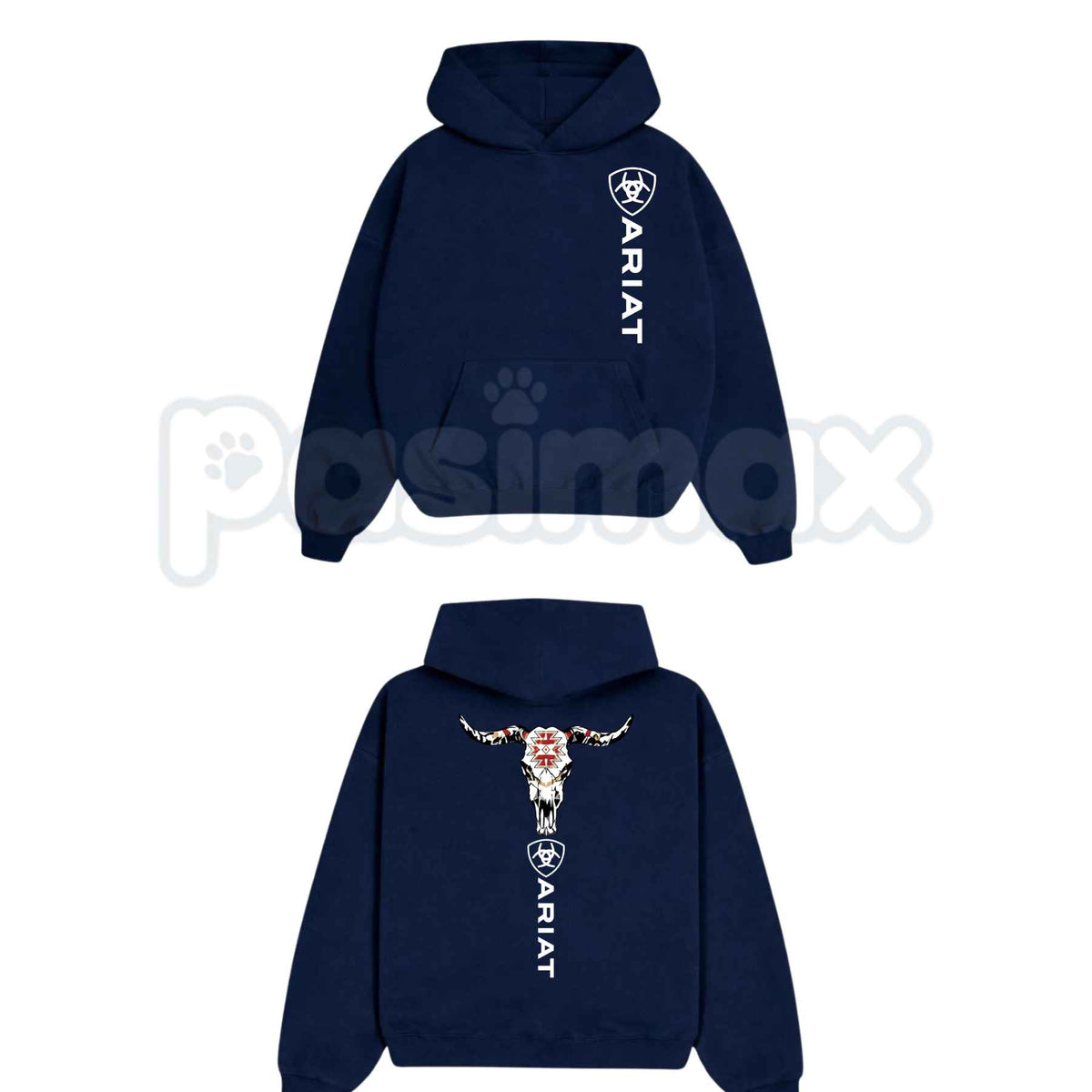 Ariat Classic Logo Hoodie – Western Equestrian Workwear Pullover, Outdoor Country Lifestyle Sweatshirt, Unisex Heavy Blend