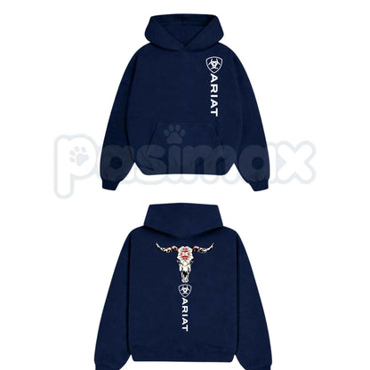 Ariat Classic Logo Hoodie – Western Equestrian Workwear Pullover, Outdoor Country Lifestyle Sweatshirt, Unisex Heavy Blend