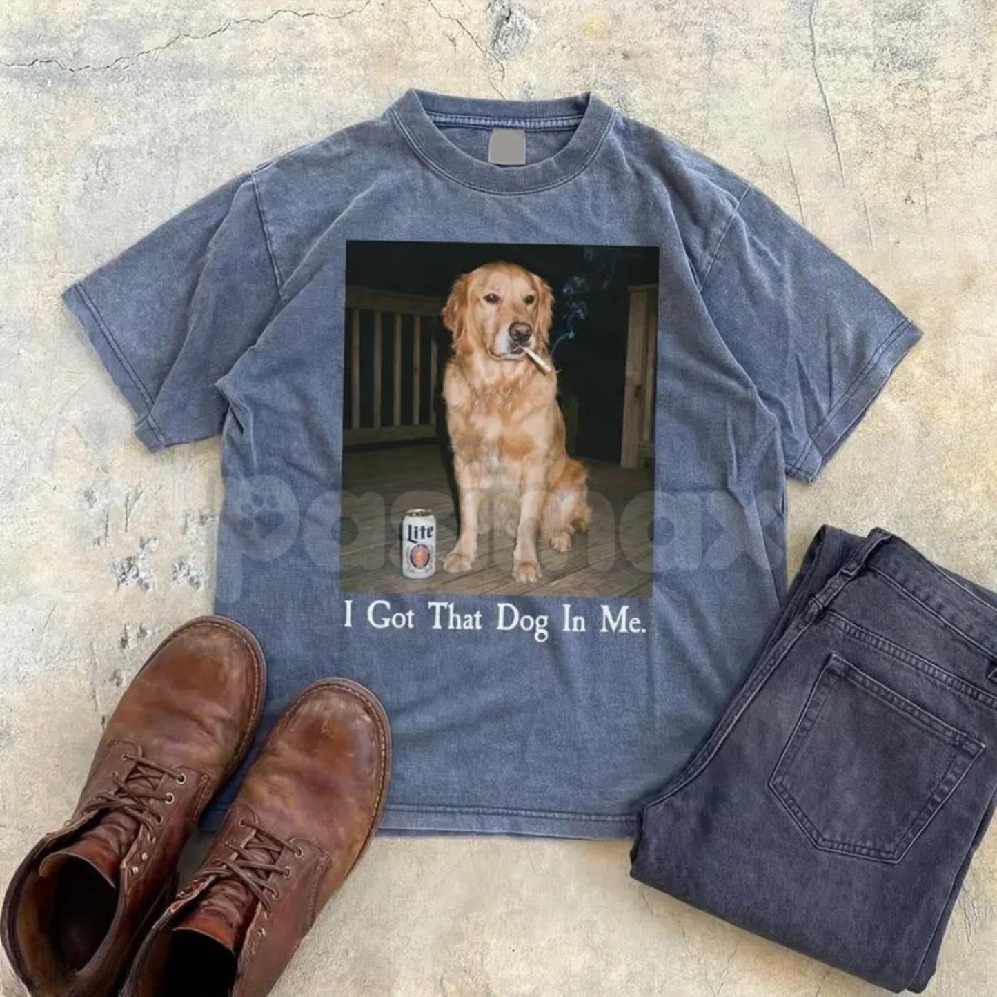Comfort Colors® "I Got That Dog In Me" T-Shirt – Funny Golden Retriever Meme Tee, Sarcastic Golden Retriever Dad Shirt, Aesthetic Dog Lover Gift
