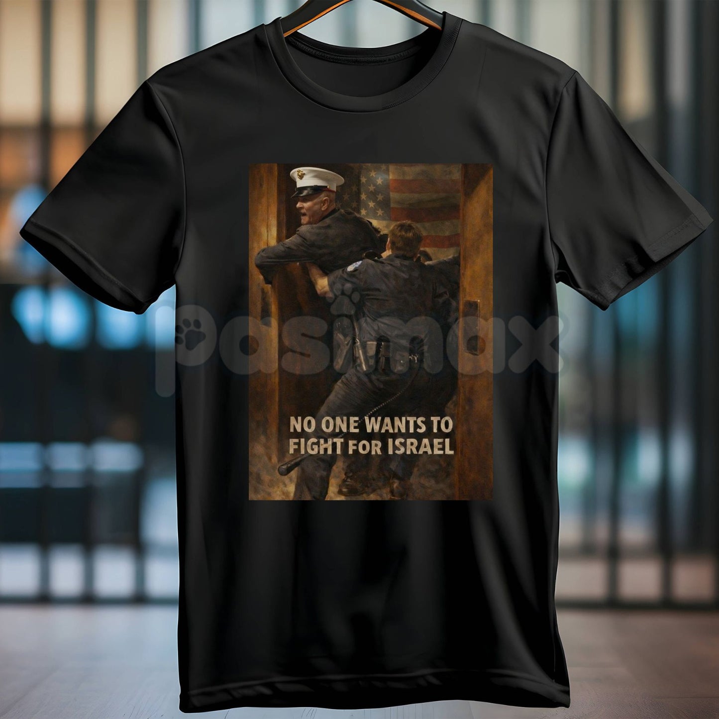 "No One Wants To Fight For Israel" Graphic T-Shirt - Anti-War Political Statement Tee, Premium 100% Cotton Activism Top, Socially Conscious Geopolitical Shirt, Modern Protest Movement Apparel, Soft Lived-In Minimalist Statement Fashion