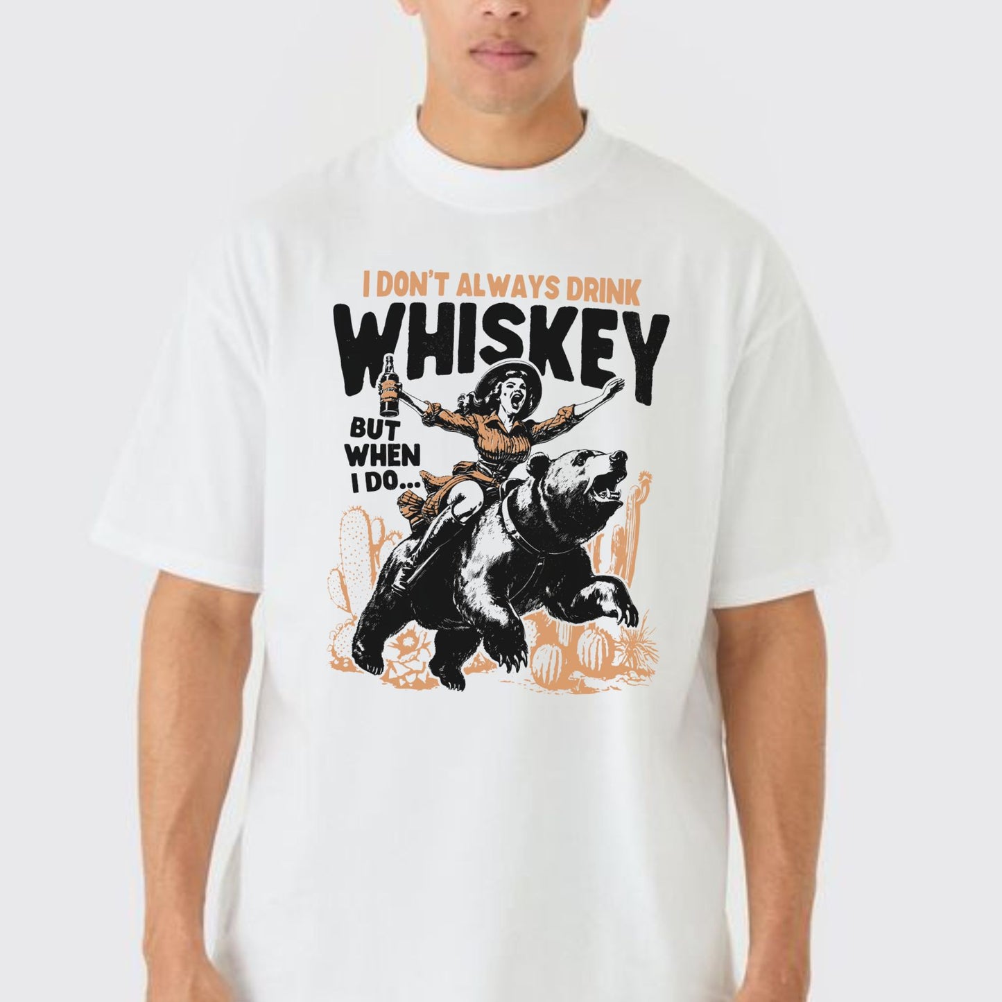 Unhinged Whiskey Graphic Tee – Vintage Western Style T-Shirt on Comfort Colors, Retro Cowboy Shirt, Comfort Colors Unisex Bar Top