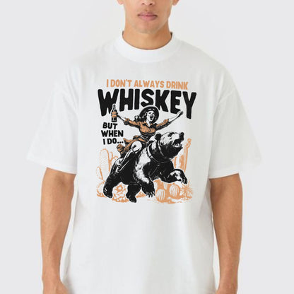 Unhinged Whiskey Graphic Tee – Vintage Western Style T-Shirt on Comfort Colors, Retro Cowboy Shirt, Comfort Colors Unisex Bar Top